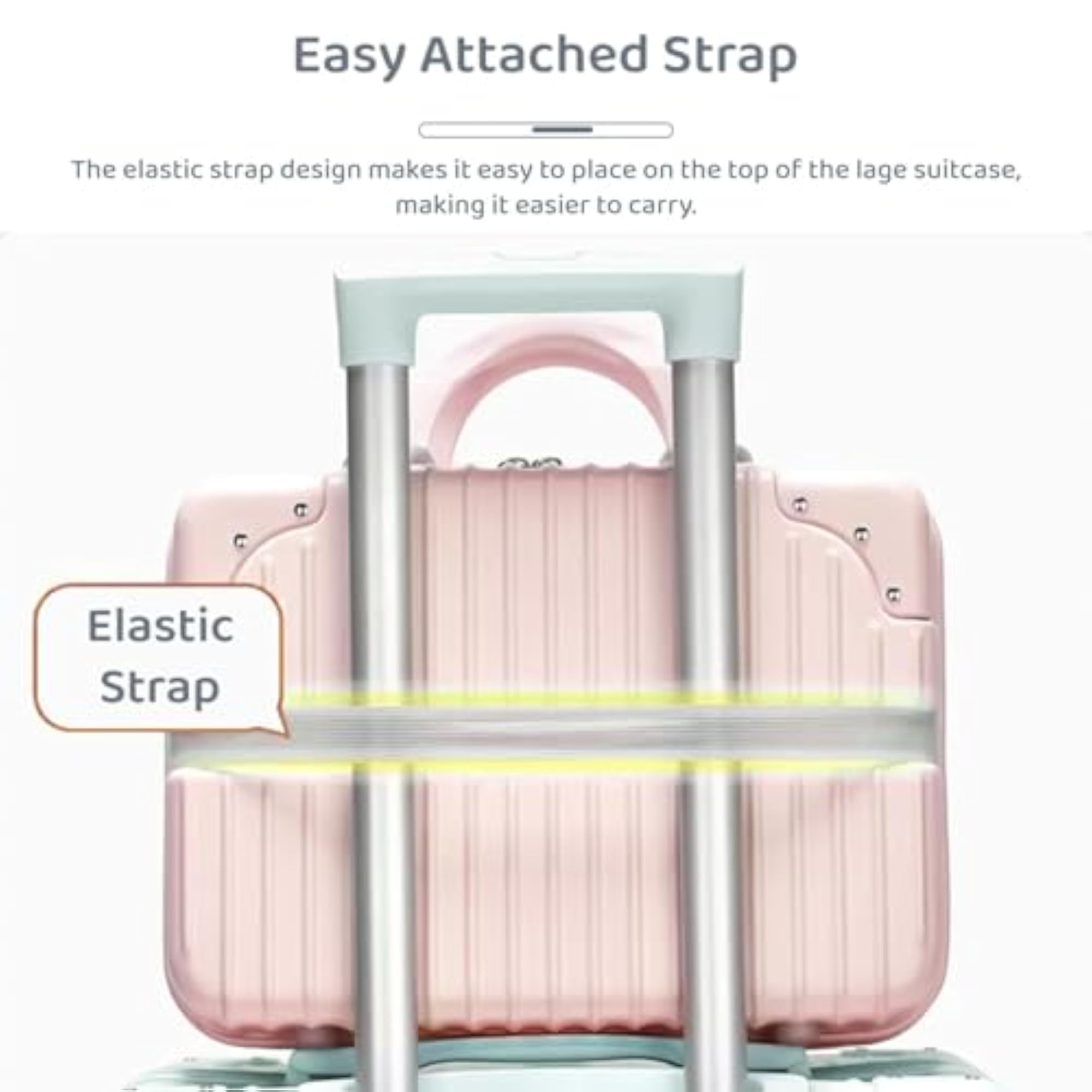 Multifunctional Mini Suitcase & Storage Box for Newborns, Pink